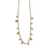 Wholesale PVD Coated Real Gold Plated 18K Round Square Water Droplets 304 Stainless Steel Simple Style Waterproof Non Tarnish Necklace