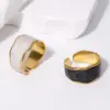 PVD Coated Real Gold Plated 18K Gold Irregular 304 Stainless Steel Simple Style Commute Waterproof Non Tarnish Open Rings