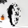 Wholesale Fabric Halloween Spider Skull Pumpkin Knotted Wide Brim Headband