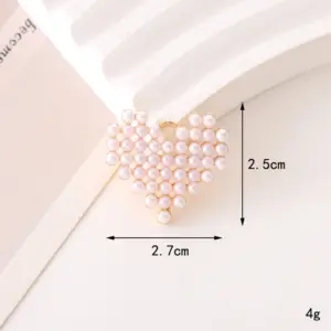 C346 25mm * 27mm Pearl Heart / Diy Ornament