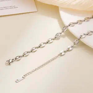 Coffee Bean Bracelet / Steel Color