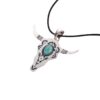 Wholesale Cross-border hot-selling European and American trend retro turquoise cow head pendant simple horseshoe sweater chain accessories