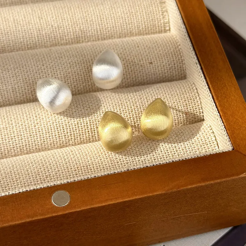 Wholesale 1 Pair Ig Style Solid Color Copper White Gold Plated Gold Plated Ear Studs