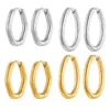 Wholesale 201 Stainless Steel Geometric Heart Shape PVD Coated 18K Real Gold Plated 18K Gold Elegant Streetwear IG Style Waterproof Non Tarnish Earrings