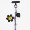 Wholesale Bag charm, phone lanyard, sunflower smiley face creative keychain