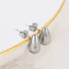 PVD Coated 18K Gold Plated Water Droplets Stainless Steel Basic Waterproof Non Tarnish Ear Studs