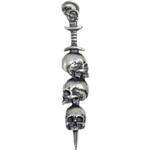"td-514 ""sword through skull"" pendant [excluding chain]"