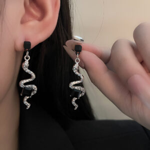 E1143-1 silver snake black square