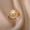 Wholesale Unique Design Rotatable Small Sunflower Ring 18K Gold Plated Stress Relief Style Birthday Festival Gift Elegant Classical Romantic Modern Sweet