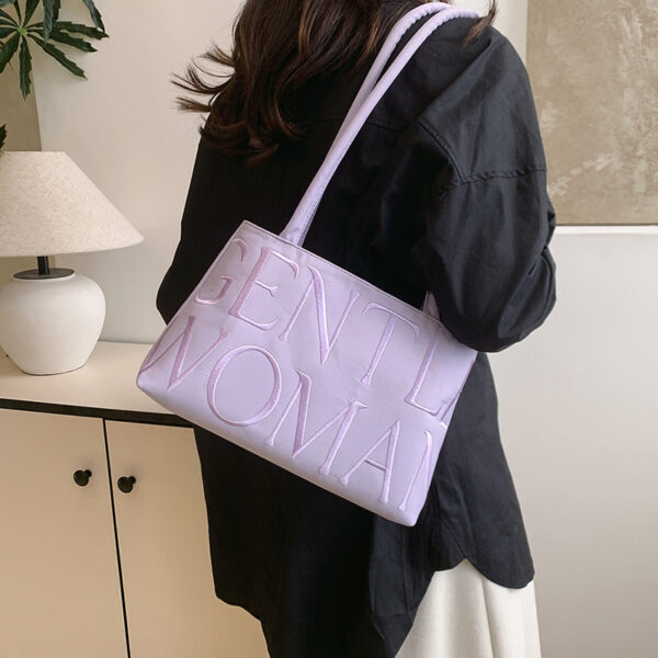 Wholesale Spring and Summer Gentle Woman Niche Casual Colorful Nylon Cloth Bag 2025 New Embroidered Letters Shoulder Bag