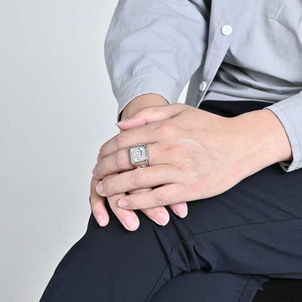 oly-559660f3bbb89b23af02cd1b28412023 Wholesale Stainless steel 18K gold plated crown titanium steel ring for men