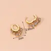 1 Pair Fashion Sector Heart Shape Tassel Gold Plated Inlay 304 Stainless Steel Zircon Stainless Steel Earrings