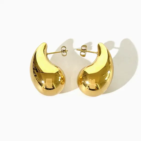 Wholesale 1 Pair Retro Geometric Plating Copper 24k Gold Plated Ear Studs