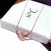 Wholesale Jewelry Fashion Geometric Copper Diamond Necklace
