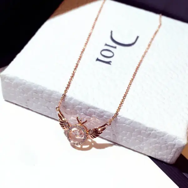 Wholesale Jewelry Fashion Geometric Copper Diamond Necklace