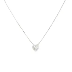 Platinum White Stone 45cm Chain