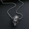 Wholesale Retro Hip Hop Stainless Steel Skull Necklace Women Men's Domineering Skull Pendant Necklace Bohemian Style Jewelry
