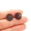 Wholesale PVD Coated 18K Gold Real Gold Plated Flower 304 Stainless Steel Simple Style Waterproof Non Tarnish Ear Studs