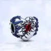 Wholesale Silver-Plated Copper Zircon Flower Electroplated Simple Style Beaded Chain Bracelet For Women Red Piranha Pendant Design Combination Jewelry Lover's Gift
