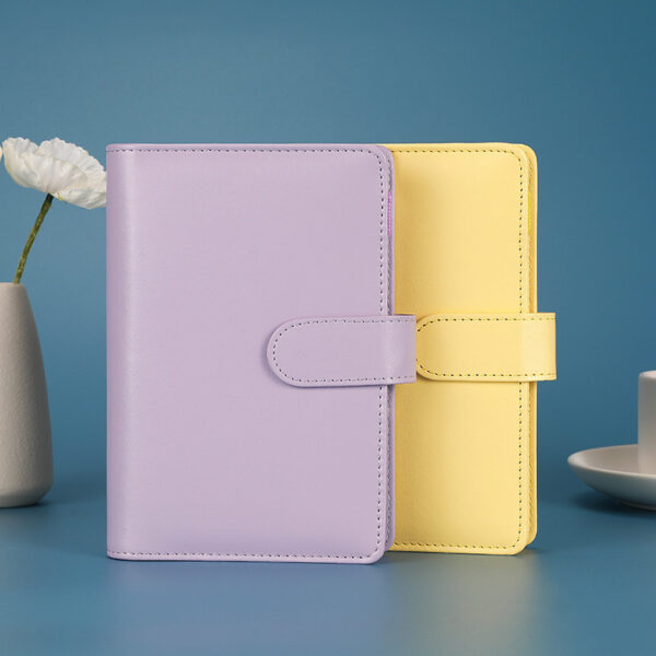 Wholesale Creative notebook a5 macaron loose-leaf notepad a6 soft leather hand book Student Prize printable logo