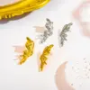 PVD Coated Real Gold Plated Butterfly 304 Stainless Steel Simple Style Classic Style Waterproof Non Tarnish Ear Studs