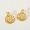 Wholesale 1 Pair Casual Elegant Simple Style Geometric 304 Stainless Steel 18K Gold Plated Ear Studs