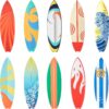 Wholesale Summer Surfboard Beach Sign Hollow Paper Wall Decoration Hawaiian Party Splies Tropical Bar Sign Pendant