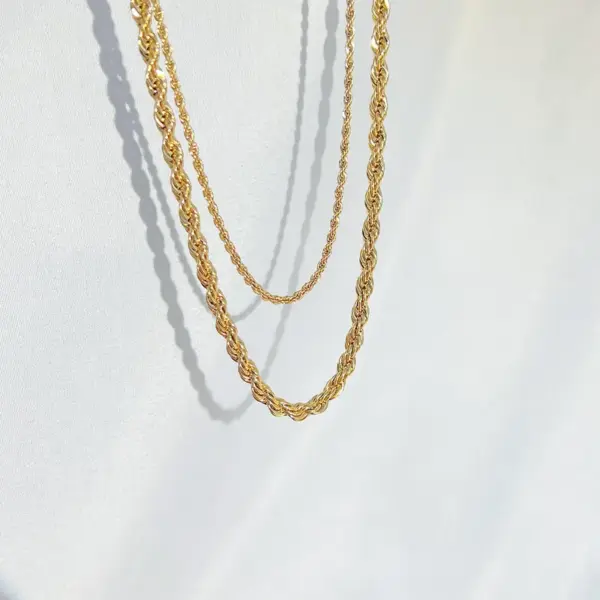 Simple Style Twist Stainless Steel Plating Necklace