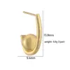 1 Pair Ig Style Vintage Style French Style C Shape Water oplets Irregular Plating Copper 18k Gold Plated Ear Studs