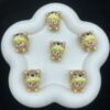 Wholesale Pink and yellow cute cartoon bead