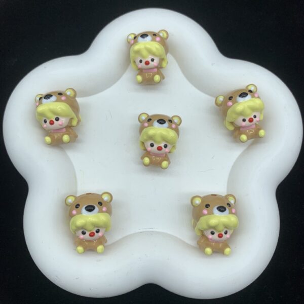 Wholesale Pink and yellow cute cartoon bead
