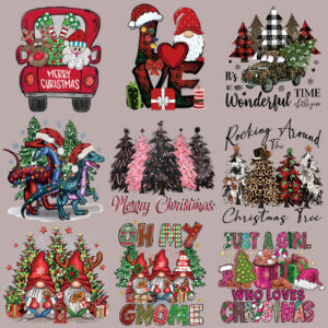 Wholesale Christmas series heat transfer stickers