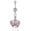 Wholesale Belly Rings Fashion Crown Alloy Diamond