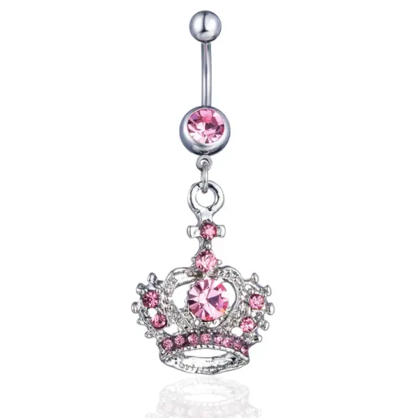 Wholesale Belly Rings Fashion Crown Alloy Diamond
