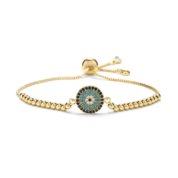 Wholesale Luxurious Classic Style Commute Eye Copper Zircon Bracelets In Bulk