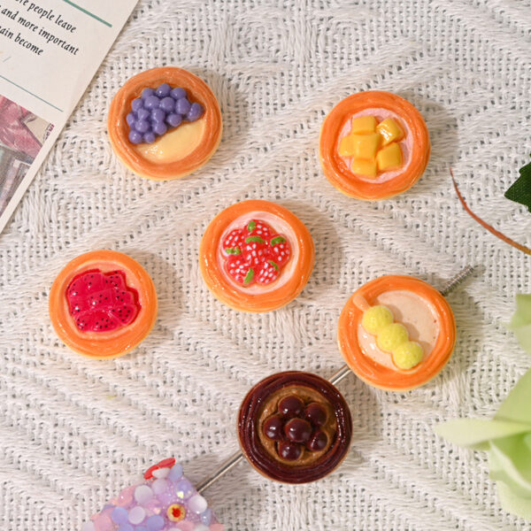 Wholesale Food and Play Cartoon Fruit Egg Tart Beads