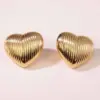 Wholesale 1 Pair Simple Style Water Droplets Heart Shape Butterfly 304 Stainless Steel Imitation Gold Electroplating Ear Studs