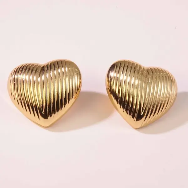 Wholesale 1 Pair Simple Style Water Droplets Heart Shape Butterfly 304 Stainless Steel Imitation Gold Electroplating Ear Studs