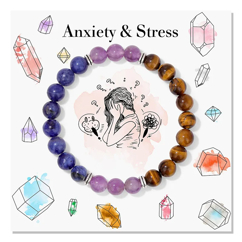 Wholesale Cute Romantic Round Natural Stone Bracelets In Bulk