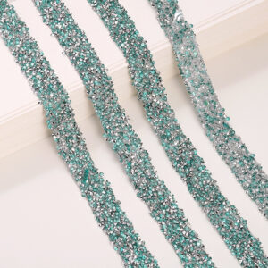 3 Green / 1.5cm double-layer Hot Melt Adhesive rhinestone hot drilling strip