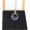 Wholesale Ethnic Style Round Natural Stone Pendant Necklace In Bulk