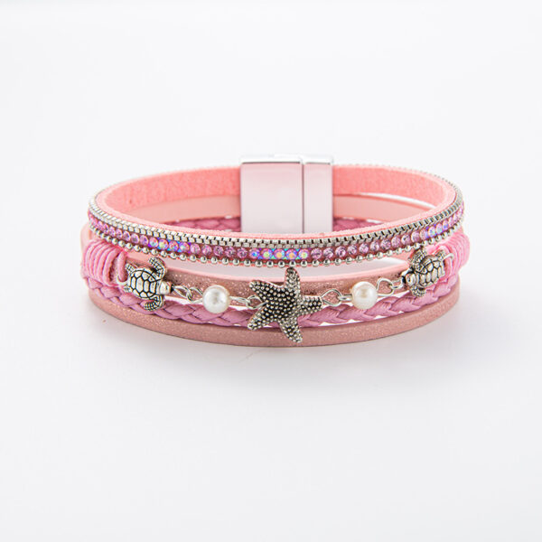 oly-55ec6fb04ea323965025e46c6de725b3 Wholesale Summer beach vacation seashell starfish multi-layer bracelet