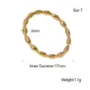 Wholesale PVD Coated Real Gold Plated Solid Color Stainless Steel Sweet Waterproof Non Tarnish Rings