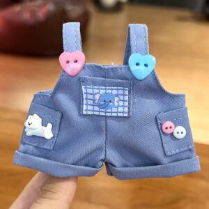 Blue elephant button overalls