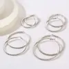 PVD Coated 18K Gold Plated Solid Color Stainless Steel Bridal Shiny Waterproof Non Tarnish Hoop Earrings