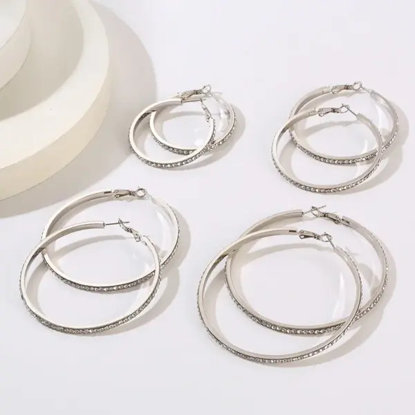 PVD Coated 18K Gold Plated Solid Color Stainless Steel Bridal Shiny Waterproof Non Tarnish Hoop Earrings