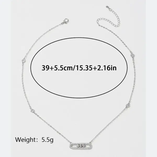 Wholesale Simple Style Shiny Geometric Copper Plating Inlay Zircon 18k Gold Plated Pendant Necklace