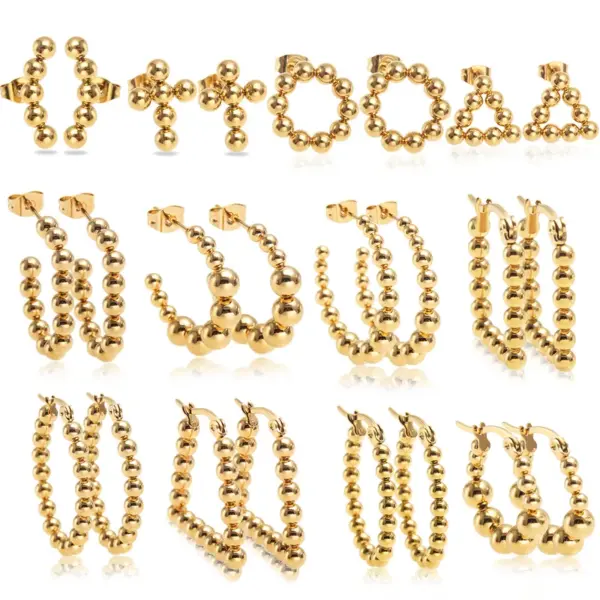 1 Pair Basic Simple Style Triangle Plating 304 Stainless Steel 18K Gold Plated Gold Plated Ear Studs