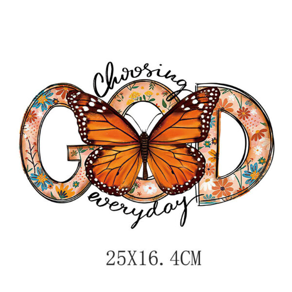 Wholesale Letter butterfly heat transfer pattern