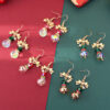 Wholesale Christmas Crystal Snowman Earrings